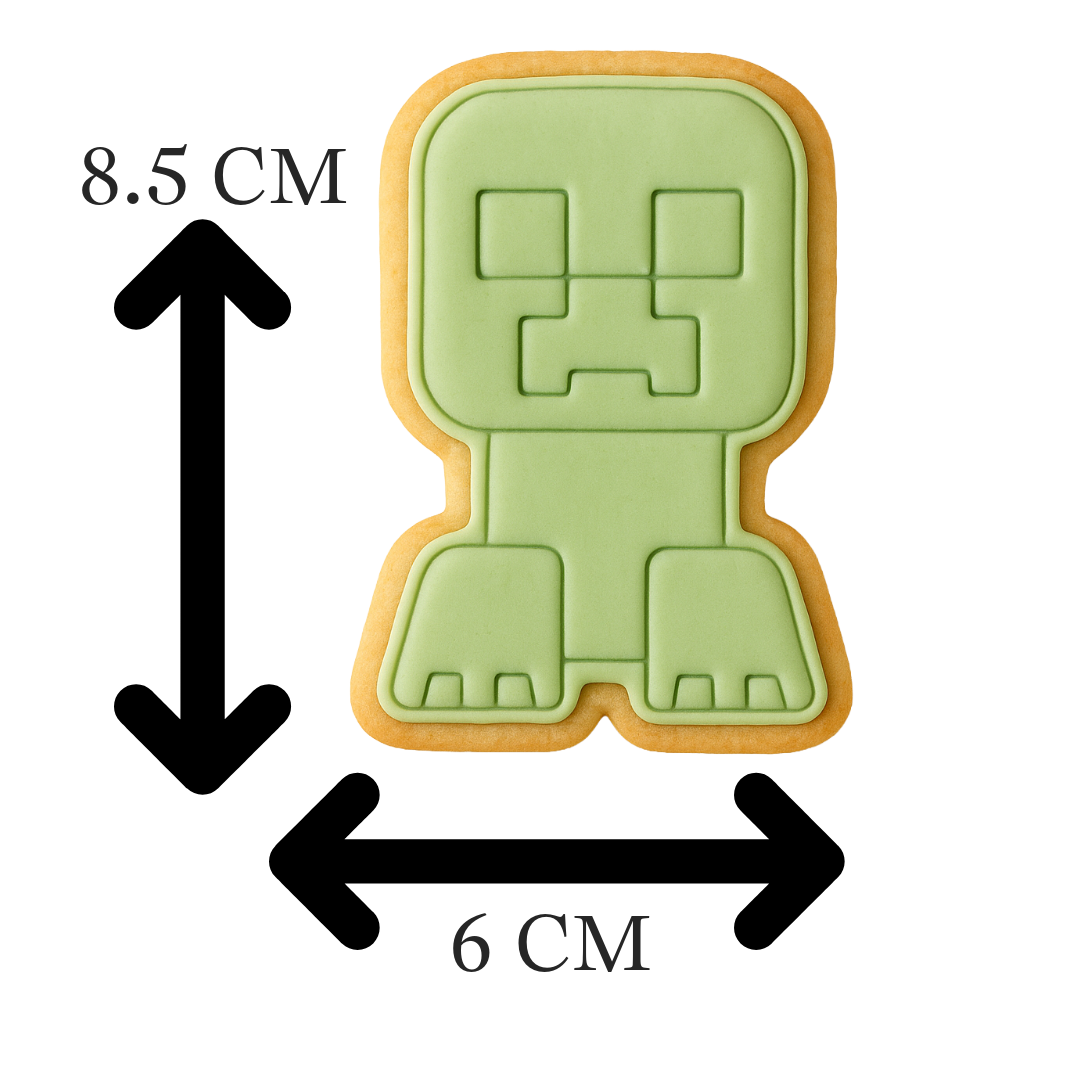 Minecraft Creeper Cookie Cutter and Embosser Stamp Set | Blocky Enemy, Gamer