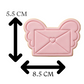 Flying Love Letter Cookie Cutter and Embosser Stamp | Cupid Envelope with Wings, Valentine's Mail, Cute Heart