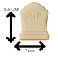 Classic Tombstone Cookie Cutter with Embosser – RIP Gravestone