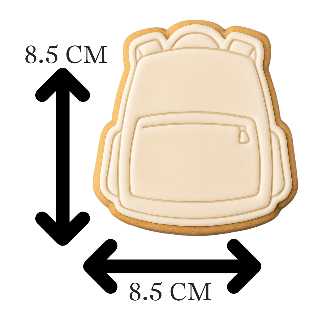 School Backpack Cookie Cutter and Embosser Stamp Set | Back to School, Student