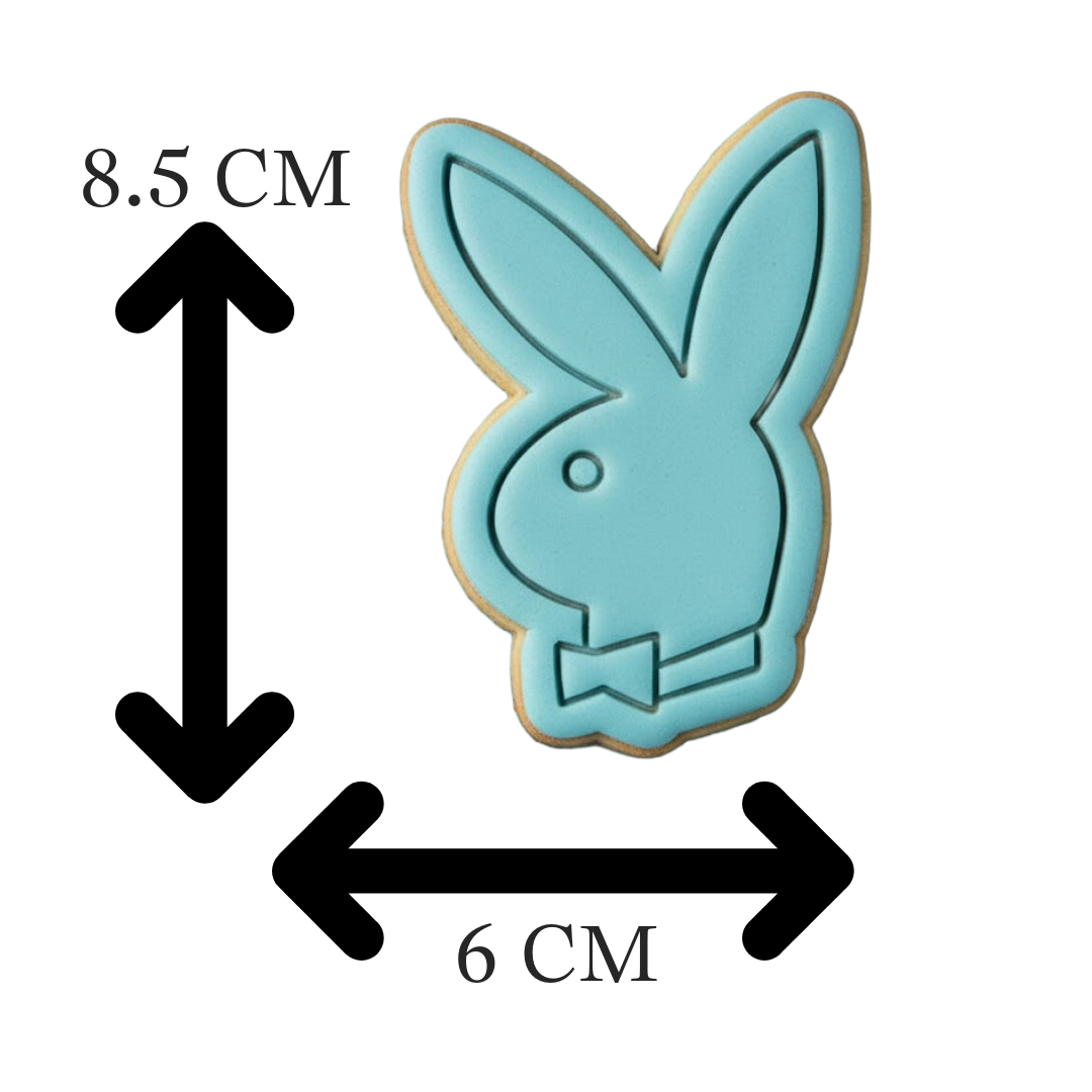 Bunny with Bow Tie Cookie Cutter and Embosser | Y2K Bachelorette Party Cookie | Adult Theme
