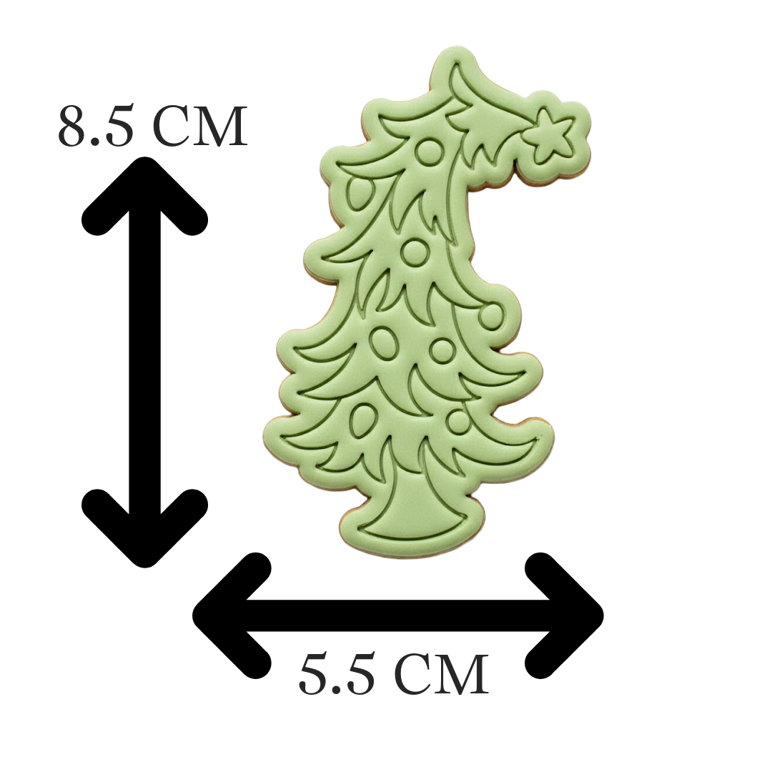 Whimsical Christmas Tree Cookie Cutter and Embosser Set | Whoville, Holiday, Grinchmas