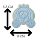 Princess Pumpkin Carriage Cookie Cutter and Embosser Stamp | Fairy Tale, Cinderella Theme, Royal Birthday