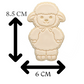 Cute Lamb with Bow Tie Cookie Cutter and Embosser Stamp | Easter Sheep, Farm Animal, Baby Shower