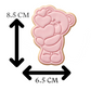Cute Teddy Bear Holding Hearts Cookie Cutter and Embosser Set | Valentine's Day, Love Bear