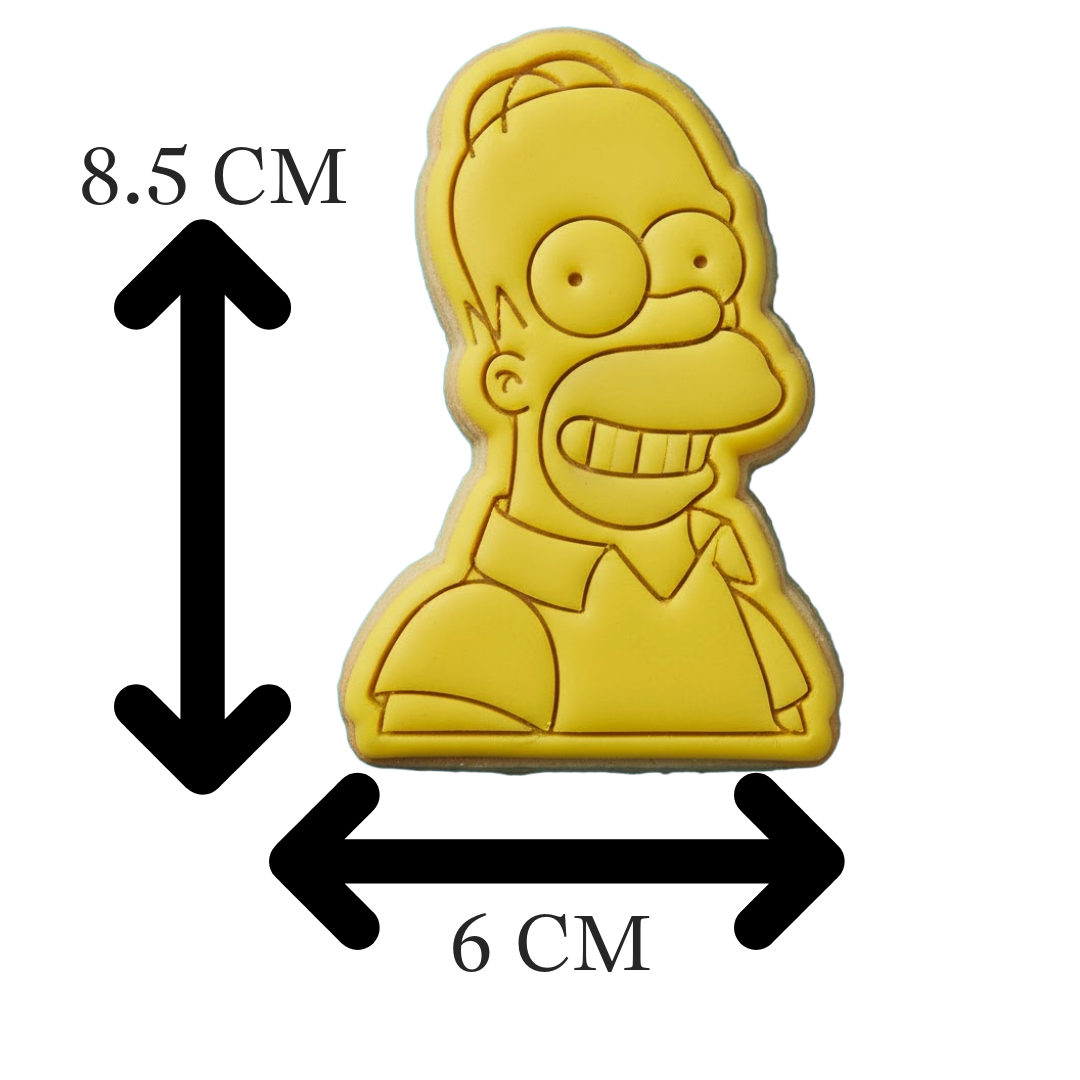Classic Cartoon Dad 'Homer' Cookie Cutter & Embosser Stamp