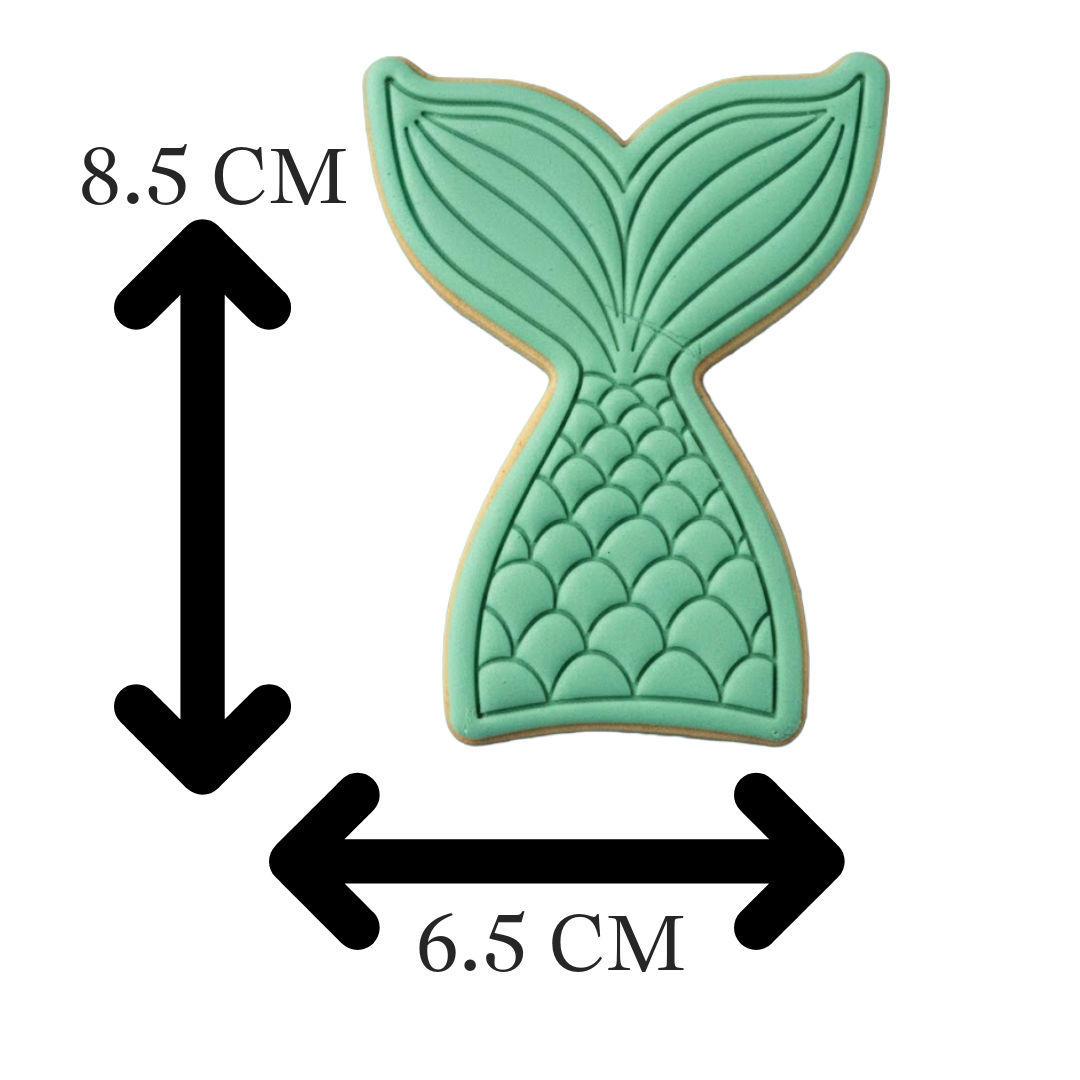 Mermaid Tail with Scales Cookie Cutter & Embosser Stamp Ocean & Fantasy Theme