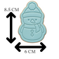 Cute Snowman Cookie Cutter and Embosser Stamp Set | Christmas, Winter, Holiday