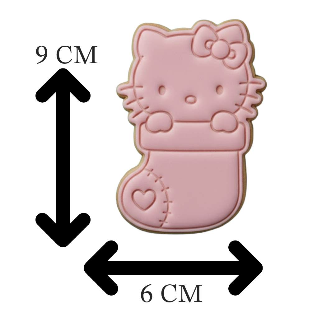 Hello Kitty Christmas Stocking Cookie Cutter and Embosser Set | Sanrio, Holiday, Cute