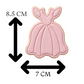Princess Dress Ballgown Cookie Cutter and Embosser Stamp | Fairy Tale, Cinderella Costume, Fashion