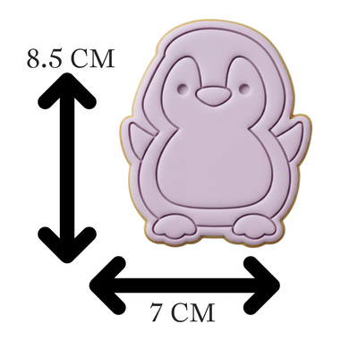 Cute Penguin Cookie Cutter and Embosser Stamp Set | Winter, Christmas, Kawaii