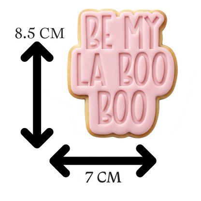 Be My La Boo Boo Text Cookie Cutter and Embosser Stamp | Labubu Pun, Valentine's Day, Funny Quote