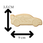 Rally Car Cookie Cutter with Embosser – Race Car Design with Spoiler