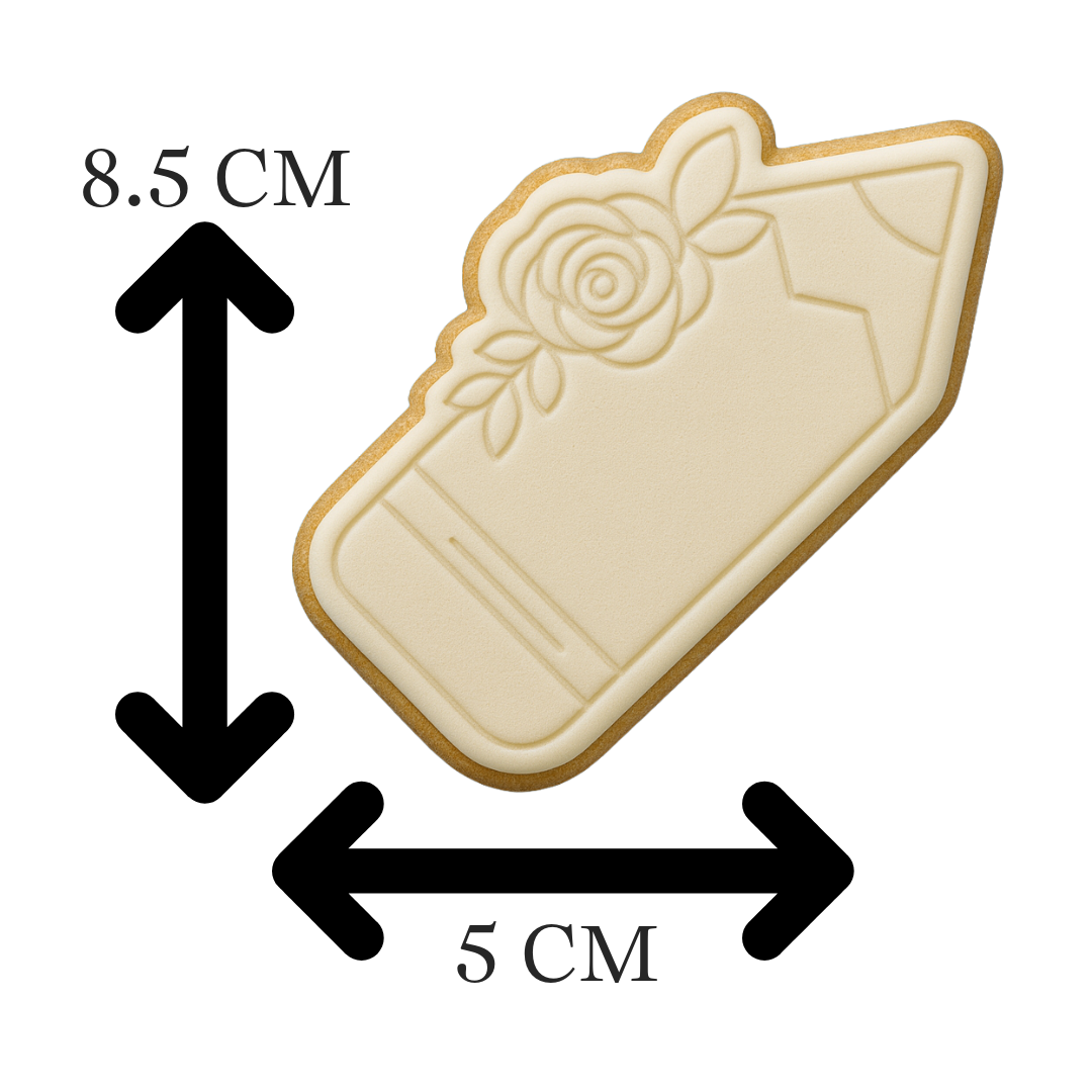 Floral Pencil Cookie Cutter & Embosser – Teacher Appreciation Cookie Design
