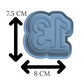 2-DIGIT Number 13 Cookie Cutter & Stamp