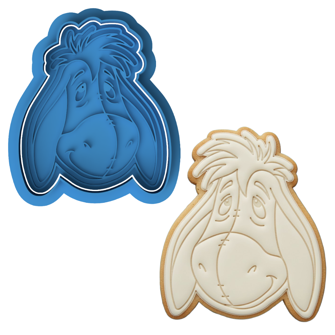 Eeyore Cookie Cutter and Embosser Set | Classic Pooh Bear Friend Baby Shower Cookie