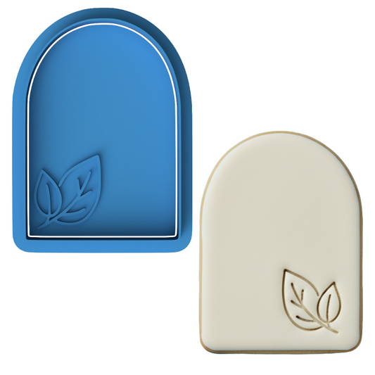 Arch Cookie Cutter with Embosser – Minimal Leaf Design