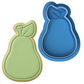 Cute Pear Fruit Cookie Cutter and Embosser Set | Perfect Pair Baby Shower Cookie