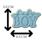 Baby Boy Plaque Cookie Cutter and Embosser Stamp Set | Gender Reveal, Baby Shower