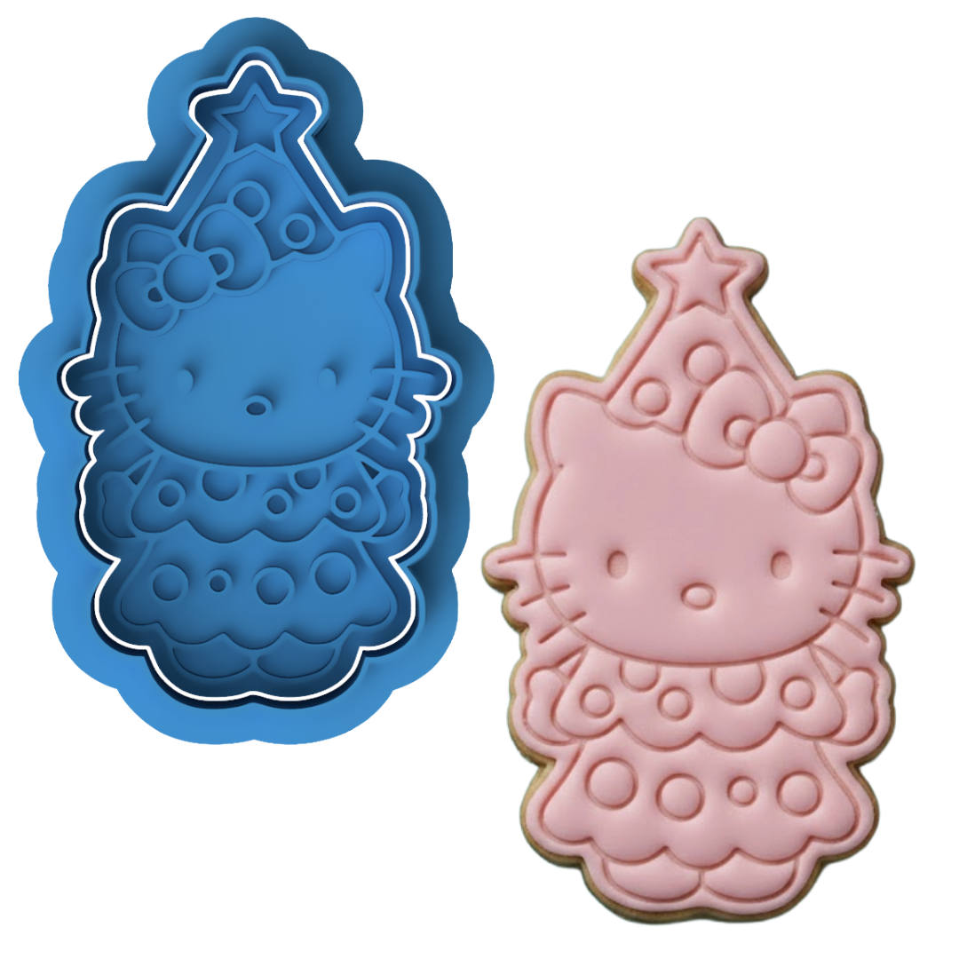 Hello Kitty Christmas Tree Cookie Cutter and Embosser Set | Sanrio, Holiday, Cute