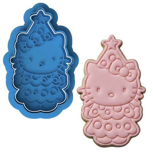 Hello Kitty Christmas Tree Cookie Cutter and Embosser Set | Sanrio, Holiday, Cute