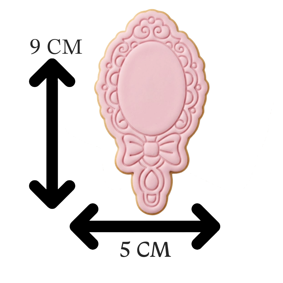 Princess Hand Mirror Cookie Cutter and Embosser Stamp | Fairy Tale, Snow White Theme, Vanity
