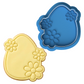 Floral Easter Egg Cookie Cutter and Embosser Stamp | Spring Flower Border, Daisy, DIY Name Plaque