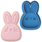 Cute Bunny Face Cookie Cutter and Embosser Stamp | Easter Rabbit Head, Animal Whiskers, Spring