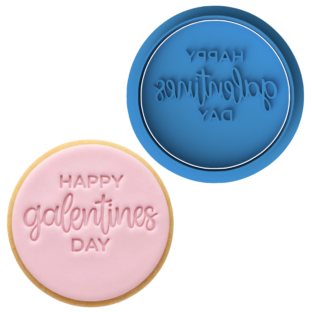 Happy Galentine's Day Cookie Cutter and Embosser Stamp | Girls Night, Best Friend Gift, BFF Valentine