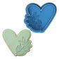 Floral Heart with Leaves Cookie Cutter and Embosser Stamp | Boho, Botanical, Wedding, Valentine