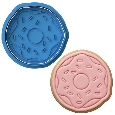 Donut With Sprinkles Cookie Cutter & Embosser Stamp (Party & Dessert Theme)