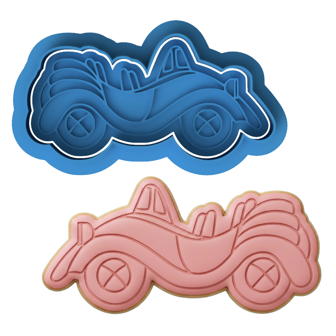 Big Red Car Cookie Cutter and Embosser Set | The Wiggles Party Baking Supplies