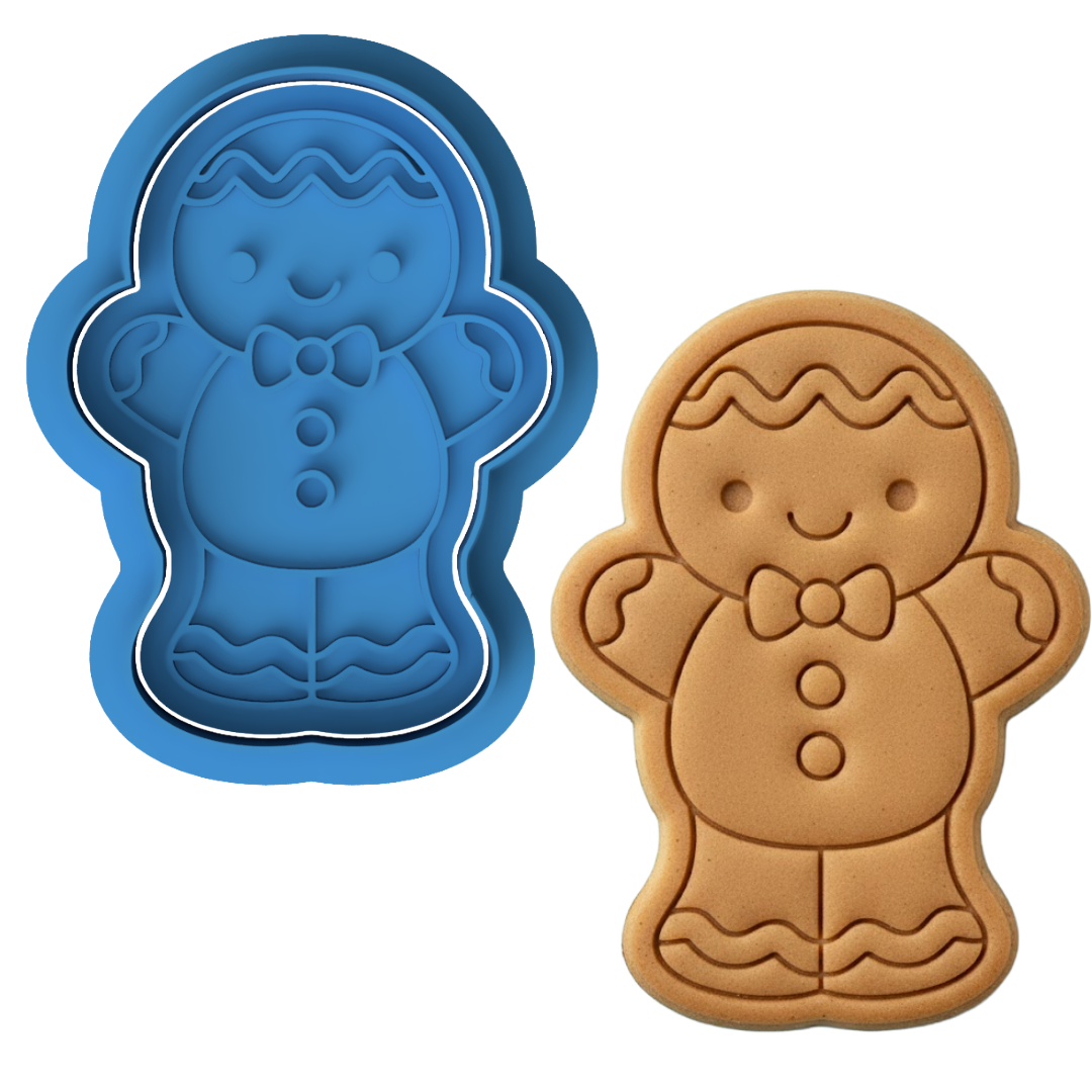 Gingerbread Man Cookie Cutter and Embosser Stamp Set | Cute, Christmas, Holiday