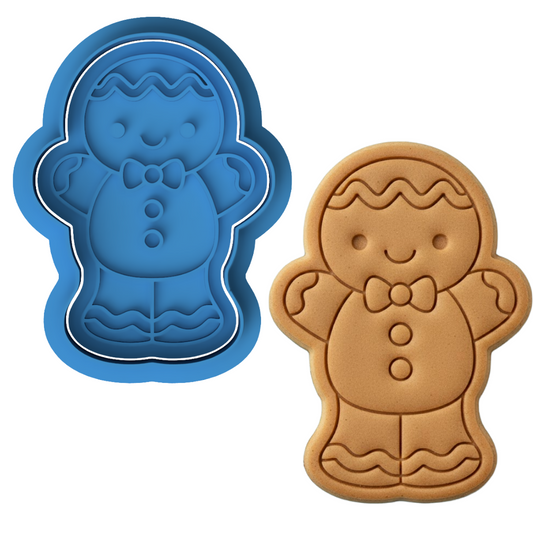 Gingerbread Man Cookie Cutter and Embosser Stamp Set | Cute, Christmas, Holiday