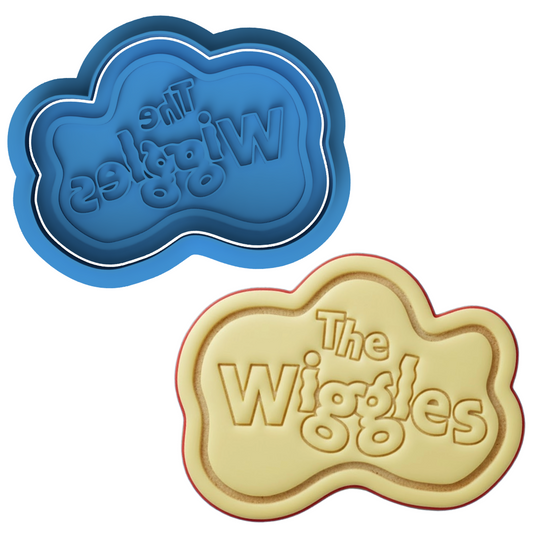 The Wiggles Logo Cookie Cutter and Embosser Set | Wiggles Party Baking Supplies