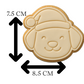 Christmas Puppy Cookie Cutter & Embosser – Cute Dog Santa Cookie Design