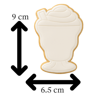 Milkshake Cookie Cutter | Retro Diner Dessert Cookie Stamp – Ice Cream, Sundae, Sweet Treats