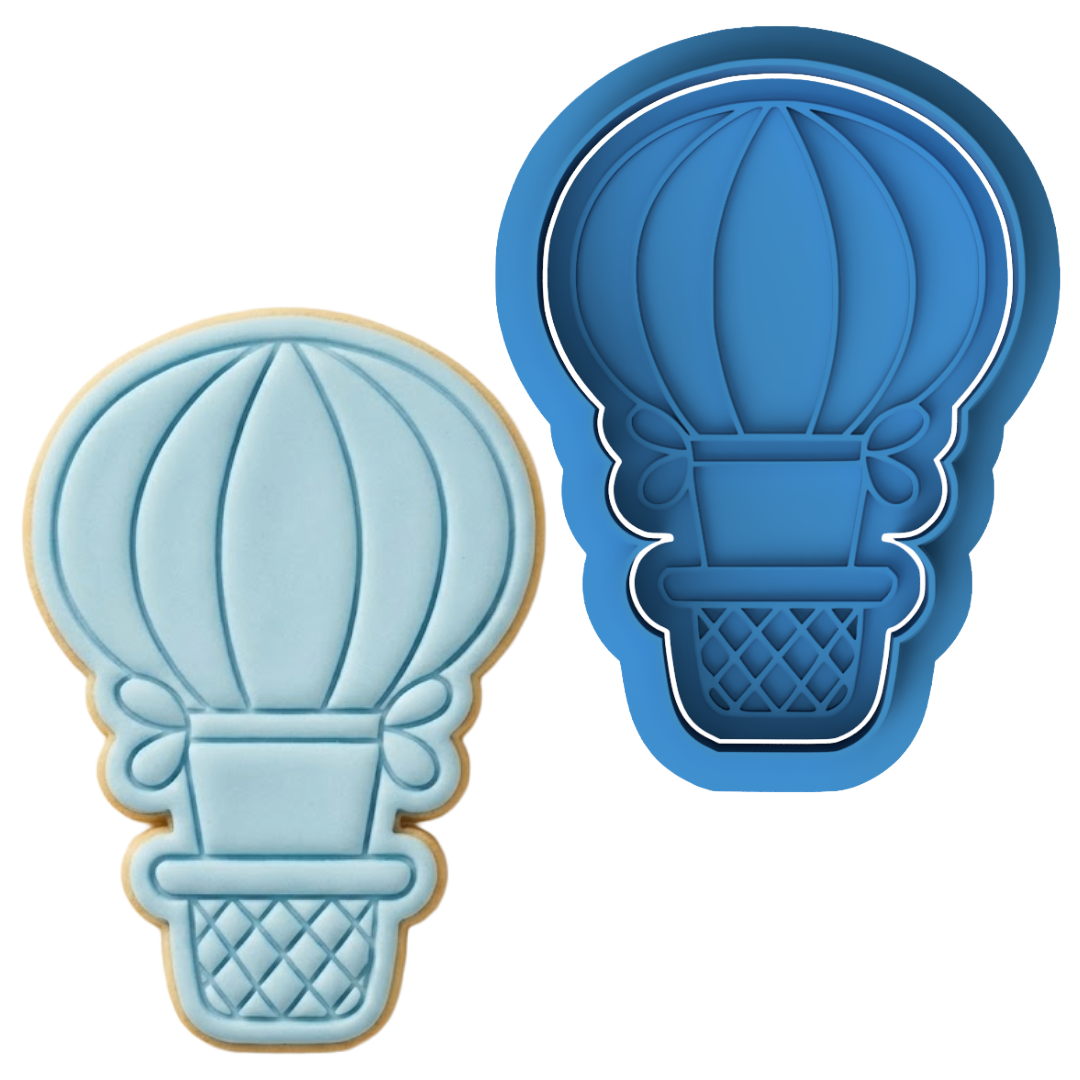 Hot Air Balloon Cookie Cutter and Embosser Stamp Set | Travel, Adventure, Baby Shower
