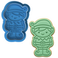 Cute Christmas Elf Cookie Cutter and Embosser Stamp Set | Holiday, Santa's Helper