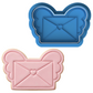 Flying Love Letter Cookie Cutter and Embosser Stamp | Cupid Envelope with Wings, Valentine's Mail, Cute Heart