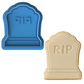 Classic Tombstone Cookie Cutter with Embosser – RIP Gravestone