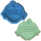 Number 1 Teacher Apple Cookie Cutter and Embosser Stamp Set | Thank You Gift