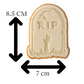 Zombie Hand Tombstone Cookie Cutter with Embosser – Halloween RIP Gravestone