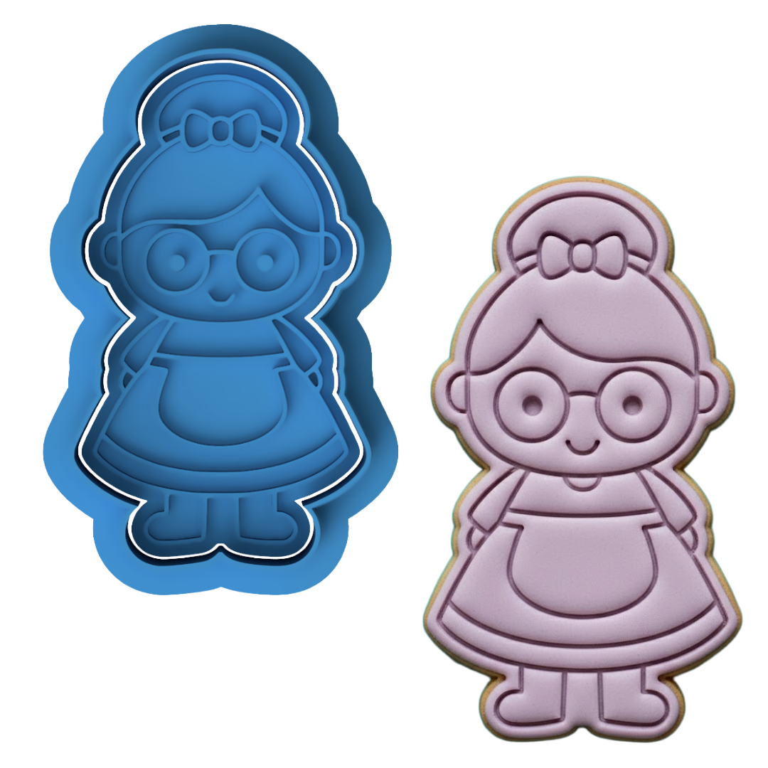 Mrs. Claus Cookie Cutter and Embosser Stamp Set | Christmas, Holiday, Cute