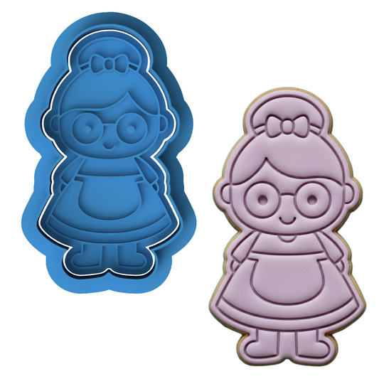 Mrs. Claus Cookie Cutter and Embosser Stamp Set | Christmas, Holiday, Cute