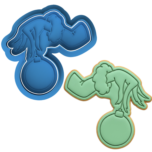 Grinch Hand Stealing Ornament Cookie Cutter and Embosser Set | Christmas, Holiday