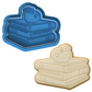 Books & Apple Cookie Cutter & Embosser – Teacher Appreciation Cookie Design