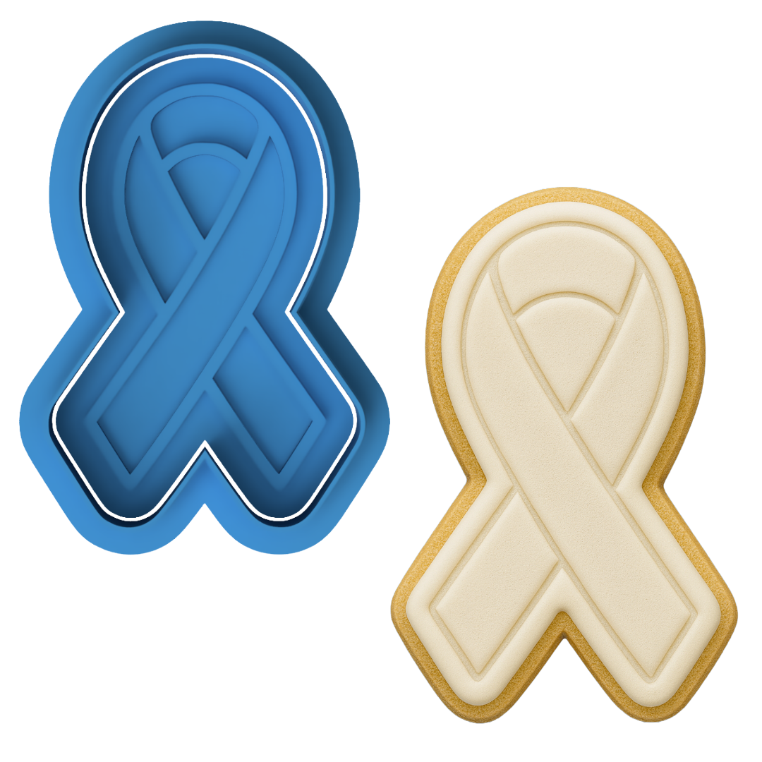 Awareness Ribbon Cookie Cutter & Embosser – Support & Charity Cookie Design