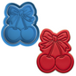 Cherry Bow Cookie Cutter and Embosser Stamp Cute Retro Fruit