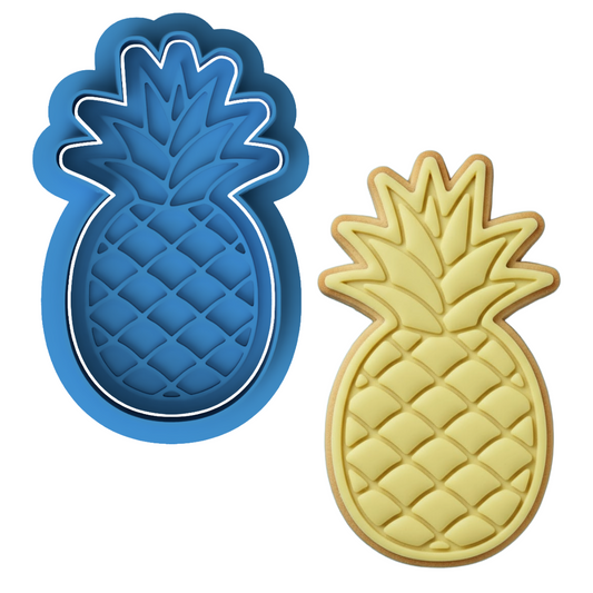 Pineapple Fruit Cookie Cutter and Embosser Set | Tropical Luau Summer Party Baking